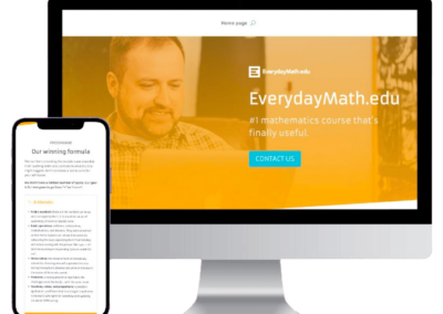 Ironic math course landing page